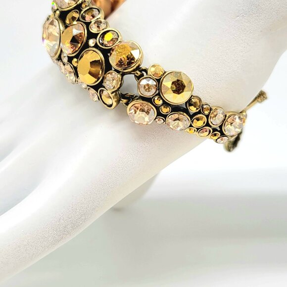 Heidi Daus Gold Pearl and Diamond Swarovski Crystal Asymmetrical BRACELET ONLY - Picture 5 of 9